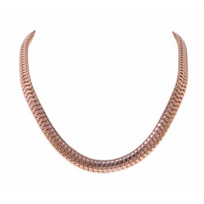 Rose gold plated mesh necklace